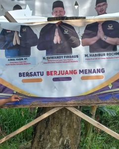Aksi Vandalisme Terjadi pada Spanduk Bacaleg Idola Rakyat Dapil 8 Jatim Gus Habib