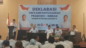 Deklarasi TKD Prabowo-Gibran Kabupaten Mojokerto. Target menang 1 Putaran