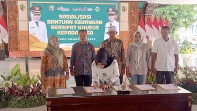 Pemkab Mojokerto Gelar Sosialisasi BK Bersifat Khusus, Anggaran  Bantuan Keuangan ke Desa Tahun 2024 Sebesar Rp. 71,26 Miliar