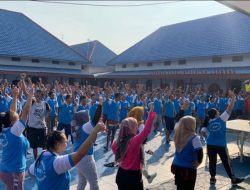 Senandung Ceria, Ratusan Warga Binaan Lapas Kelas IIB Jombang Kanwil Kemenkumham Jatim Senam Bareng