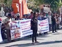 Gelar Unras LSM LPRI Bersama Warga dari 3 Desa di Kantor Pemkab Nganjuk, Ajukan Enam Tuntutan