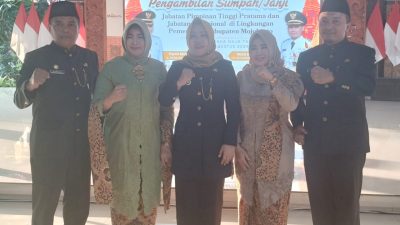 Bupati Mojokerto Melantik Dua Jabatan Pimpinan Tinggi Pratama (JPTP) Kadisnaker dan Kadis Pertanian
