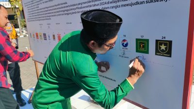 Deklarasi Pilkada Damai, Forkopimda Situbondo bersama Komponen Masyarakat Bersatu Jaga Persatuan