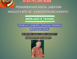 Kecamatan Pacet Mengucapkan Selamat Atas Dilantiknya Anggota BPD Oleh BupatiMojokerto