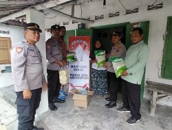 Sebagai Wujud Rasa Kemanusiaan, Polres Mojokerto Kota Gelar Bansos