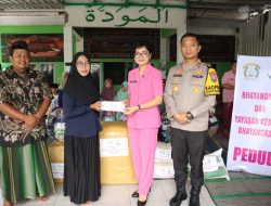 Berbagi Kebahagiaan, Kapolres Mojokerto Kota Dan Bhayangkari Santuni Anak Yatim Piatu