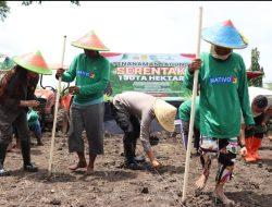 Siap Dukung Ketahanan Pangan, Polres Mojokerto Tanam Jagung 1 Juta Hektar Serentak