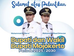 Camat Pacet Mengucapkan Selamat atas Dilantiknya Dr Muhammad Al Barra Lc M.Hum dan dr Muhammad Rizal Octavian sebagai Bupati dan Wakil Bupati Mojokerto Periode 2025-2030