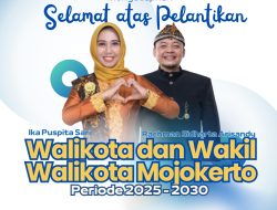 Bagian Perekonomian Setda Kota Mojokerto Mengucapankan Selamat atas Dilantiknya Wali Kota dan Wakil Wali Kota Mojokerto periode 2025-2030