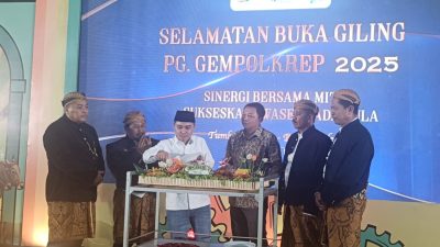 Buka Giling PG Gempolkrep 2025, Komitmen Dukung Swasembada Pangan Nasional Target 1 Juta Ton