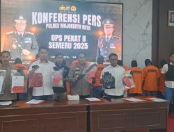 Polres Mojokerto Kota Bekuk 18 Preman dalam Operasi Pekat Semeru 2025