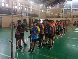 Tim Bola Voli Pungging Bungkam Trowulan 3-0 di Bupati Cup Mojokerto