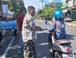 Jumat Berkah, PWI Mojokerto Salurkan Ratusan Nasi Bungkus dari PT Pupuk Indonesia