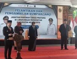 Demi Wujudkan Pemerintahan Bersih, Gus Bupati Mojokerto Lantik 7 Pejabat Eselon II