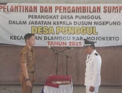 Mas Yosi Resmi Dilantik Jadi Kepala Dusun Ngepung, Camat Dlanggu Sampaikan Pesan Penting