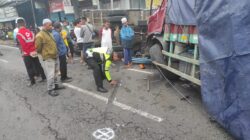 Diduga Sopir Mengantuk, Kecelakaan Beruntun Libatkan Empat Kendaraan di Bangsal Mojokerto