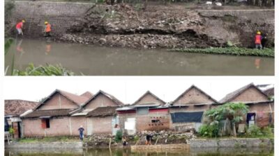 Respons Cepat Laporan Warga, Pemkot Mojokerto Tangani Kerusakan Tanggul di Sejumlah Titik