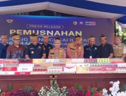 Peringati Hari Jadi ke-733, Pemkab Mojokerto dan Bea Cukai Musnahkan 11 Juta Batang Rokok Ilegal