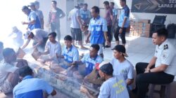 Bakar Ribuan Sate, Lapas Mojokerto Pererat Kebersamaan Warga Binaan dan Petugas