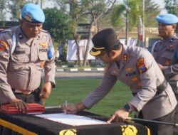 Polres Mojokerto Laksanakan Rotasi Sejumlah Pejabat Utama dan Kapolsek, Kapolres Tekankan Peningkatan Pelayanan Publik