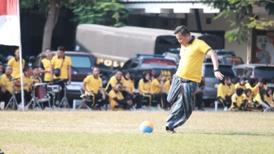 Meriahkan HUT Ke-81 Kemerdekaan RI, Polres Jombang Gelar Turnamen Mini Soccer Bersarung