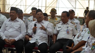 Bupati Jombang Tinjau Lokasi Pembukaan Muktamar ke-35 NU di Lapangan Untung Suropati Desa Tambakrejo Jombang