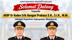 Kepala Satuan Polisi Pamong Praja (Satpol PP) Kabupaten Mojokerto  mengucapkan selamat bertugas di Jabatan baru kepada AKBP Dr (C) Andi Yudha Pranata, S.H., S.I.K., M.S.i., dan selamat datang kepada AKBP Dr  Raden  Erik Bangun Prakasa S.H., S.I.K., M.M sebagai Kapolres Kabupaten Mojokerto