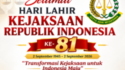 Sekertaris Daerah kabupaten Mojokerto mengucapkan Selamat Memperingati Hari Lahir Kejaksaan RI ke 81