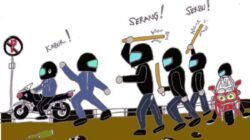 Gerombolan 40 Pemotor Diduga Teror Angkringan di Mojokerto, Tiga Orang Terluka