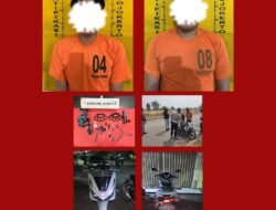 Polisi Amankan Dua Terduga Curanmor di Ngoro, Salah Satunya Menangis Saat Diperiksa